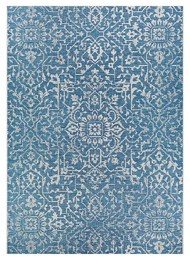 Dalmally Blue 7'6 x 10'9 Indoor/Outdoor Rug - Thumbnail - Image 1