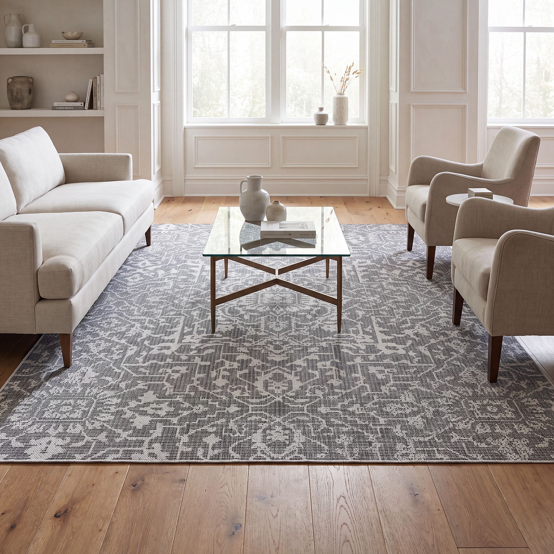 Dalmally Gray 5'10 x 9'2 Indoor/Outdoor Rug - Image 2