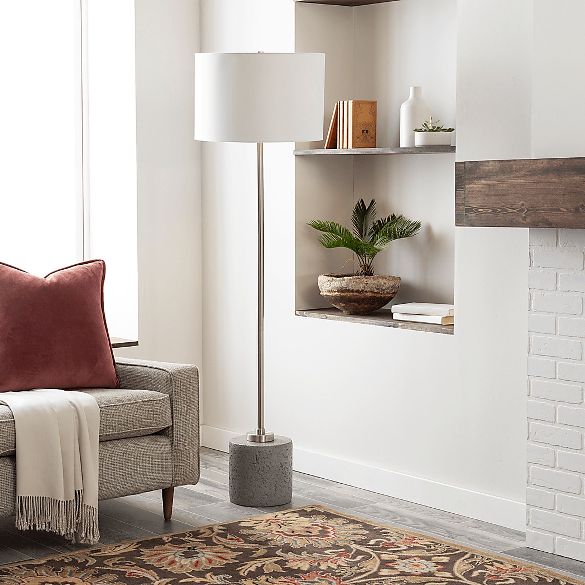 Dalroy Bay Gray Floor Lamp - Image 2