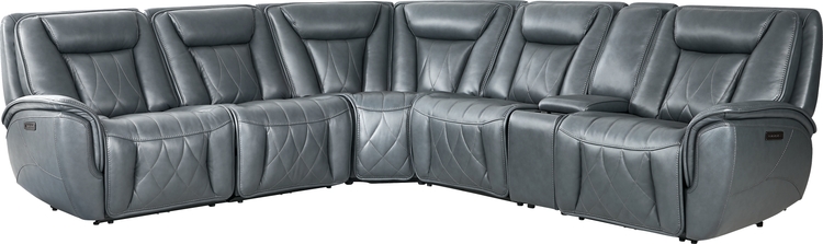 6 pc triple power reclining sectional