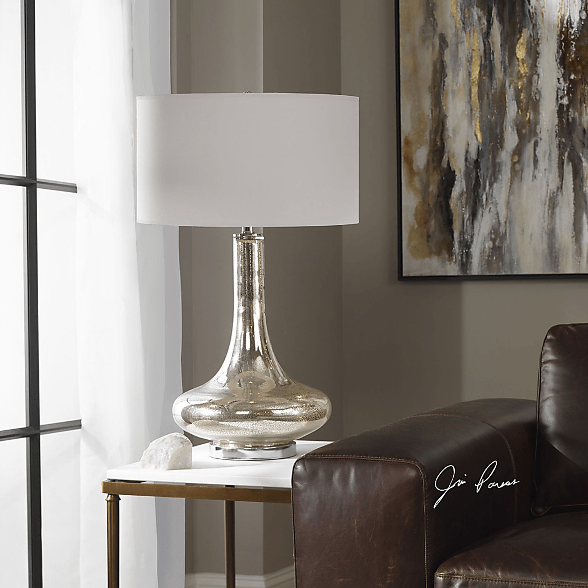 Dalton Place Silver Lamp - Image 3