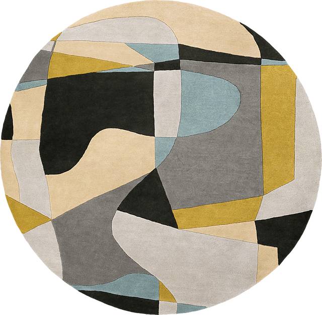 Damali Olive 8' Round Rug - Thumbnail - Image 1