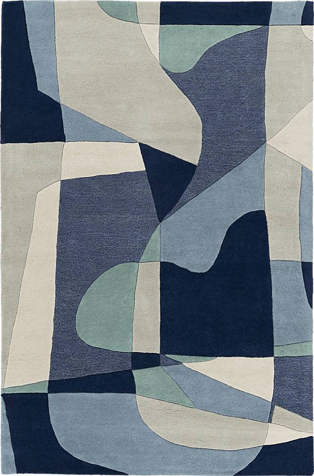 Damali Teal 6' x 9' Rug - Thumbnail - Image 1