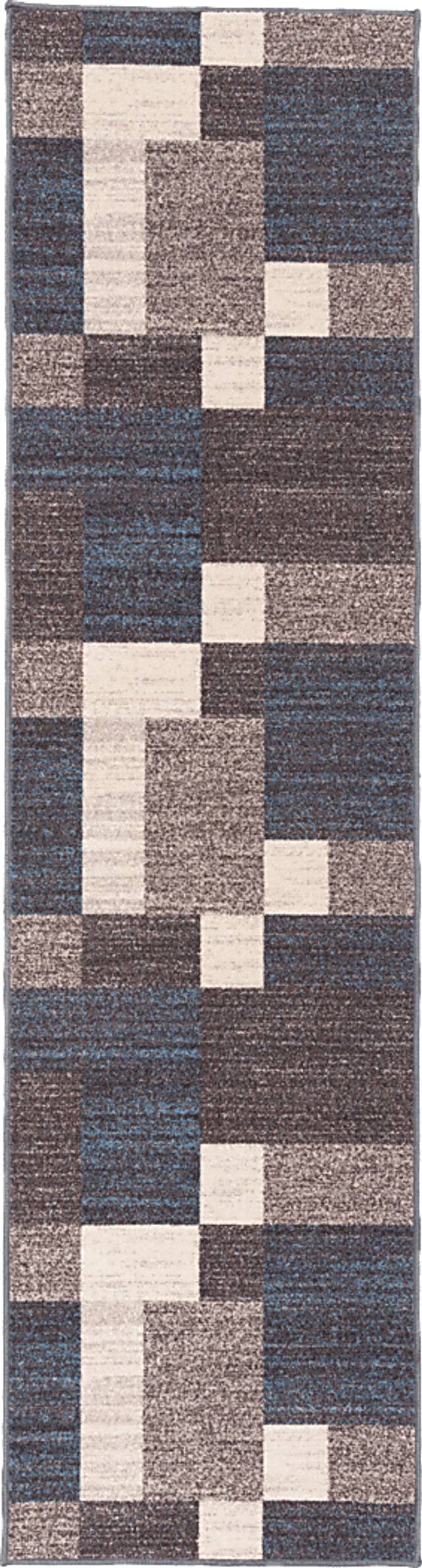 Damalis Blue 2' x 7' Runner Rug - Thumbnail - Image 1