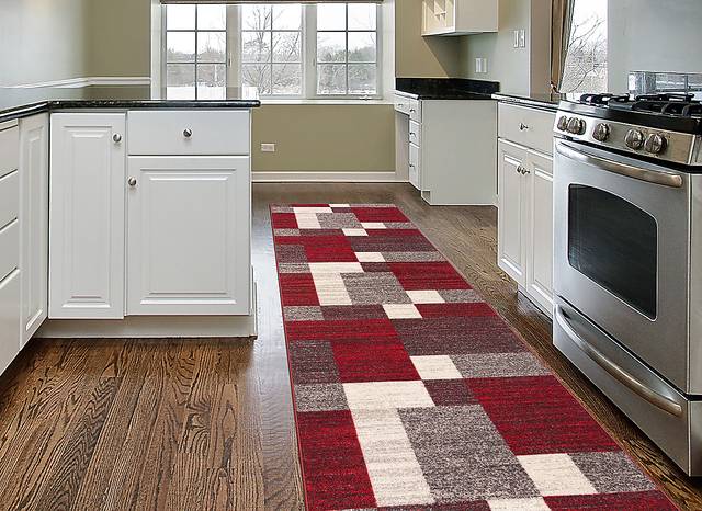 Damalis Red 2' x 7' Runner Rug - Thumbnail - Image 3