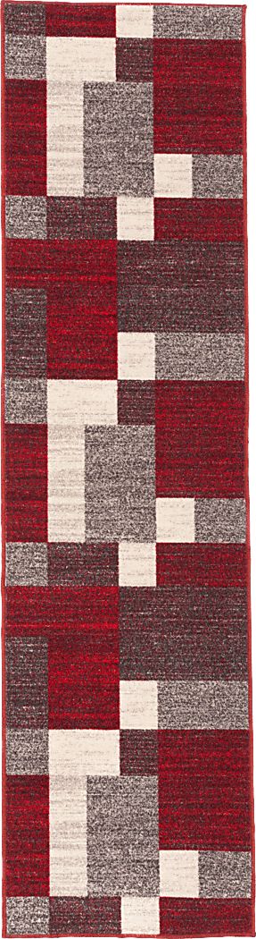 Damalis Red 2' x 7' Runner Rug