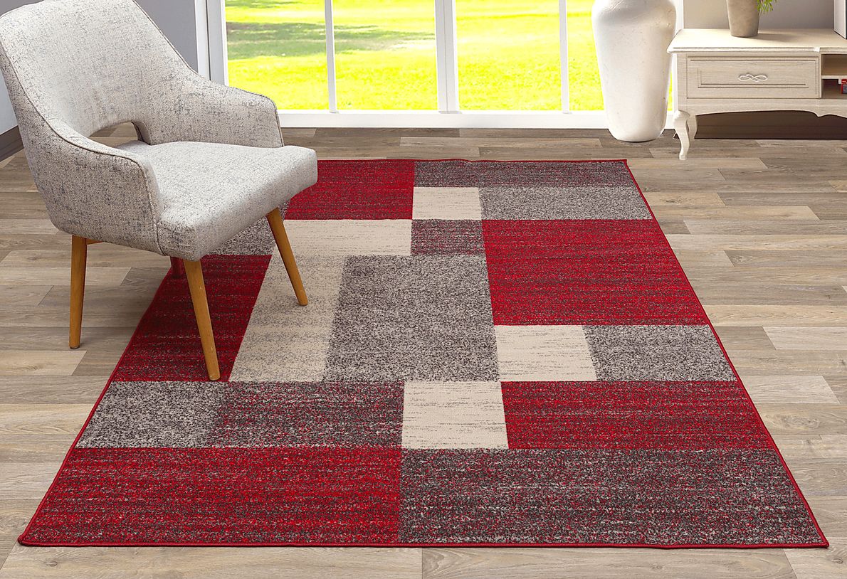 Damalis Red 5'3 x 7'3 Rug