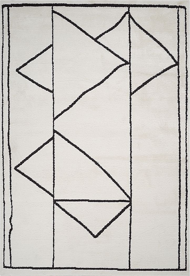 Damaray Black 5'3 x 7'6 Rug