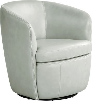 Damascus Leather Swivel Accent Chair