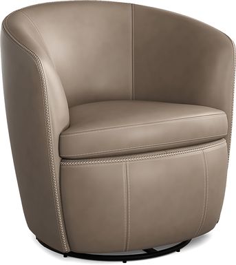 Damascus Stone Leather Swivel Chair