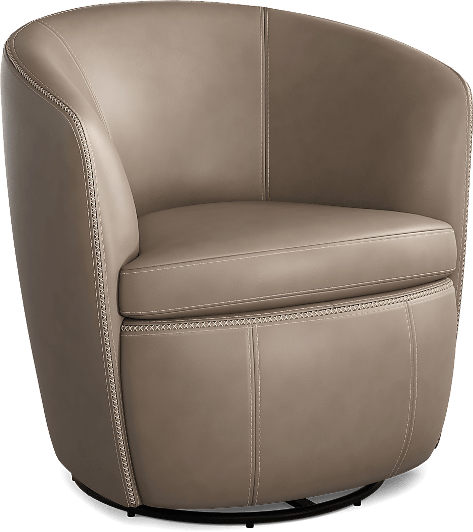 Damascus Stone Leather Swivel Chair - Image 1