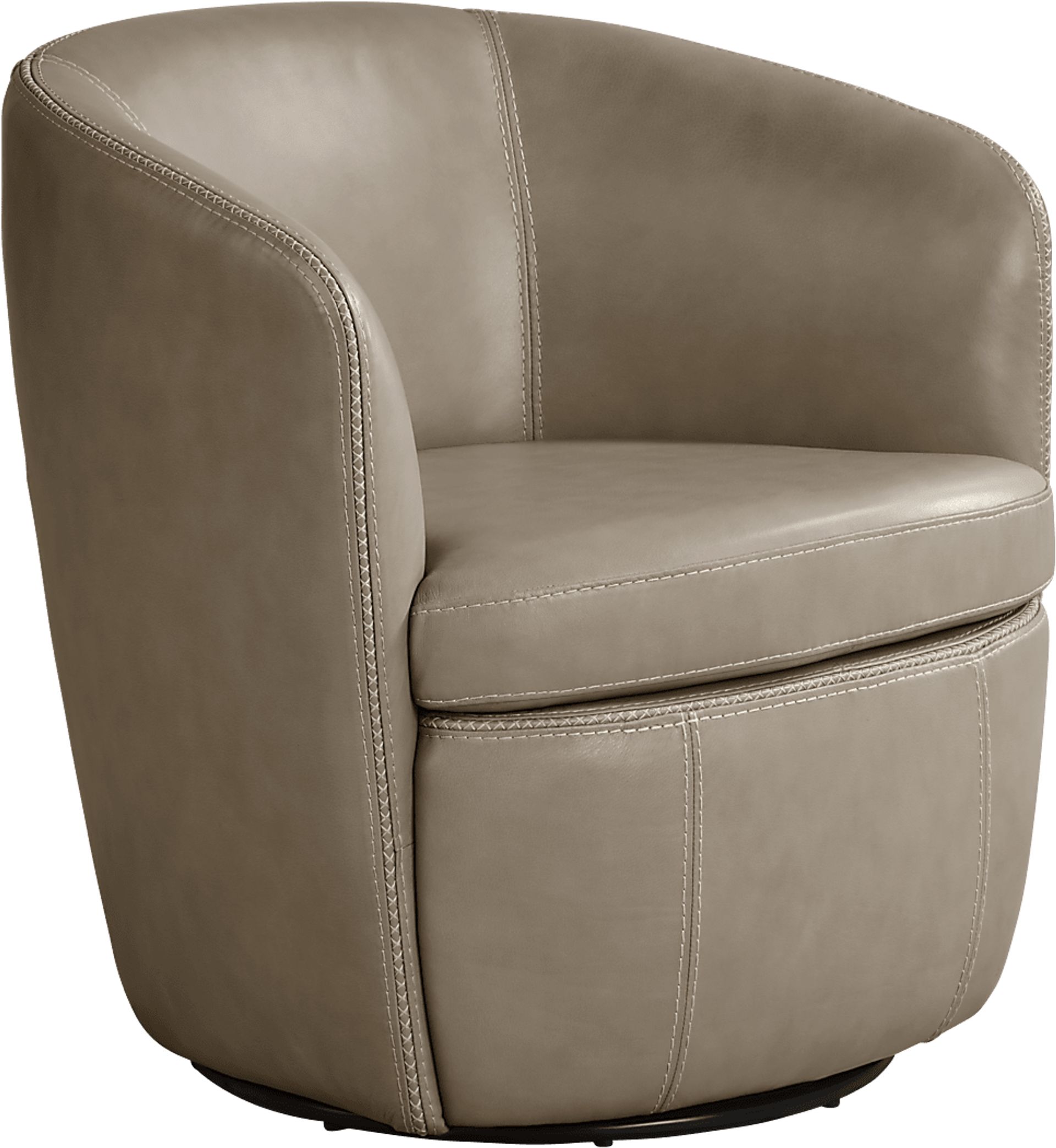 Damascus Stone Leather Swivel Chair - Image 1