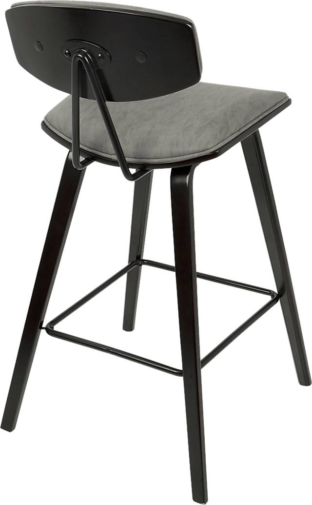 Damato Gray Counter Height Stool (Set of 2) - Thumbnail - Image 2