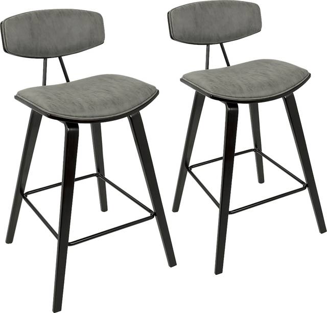 Damato Gray Counter Height Stool (Set of 2) - Thumbnail - Image 1