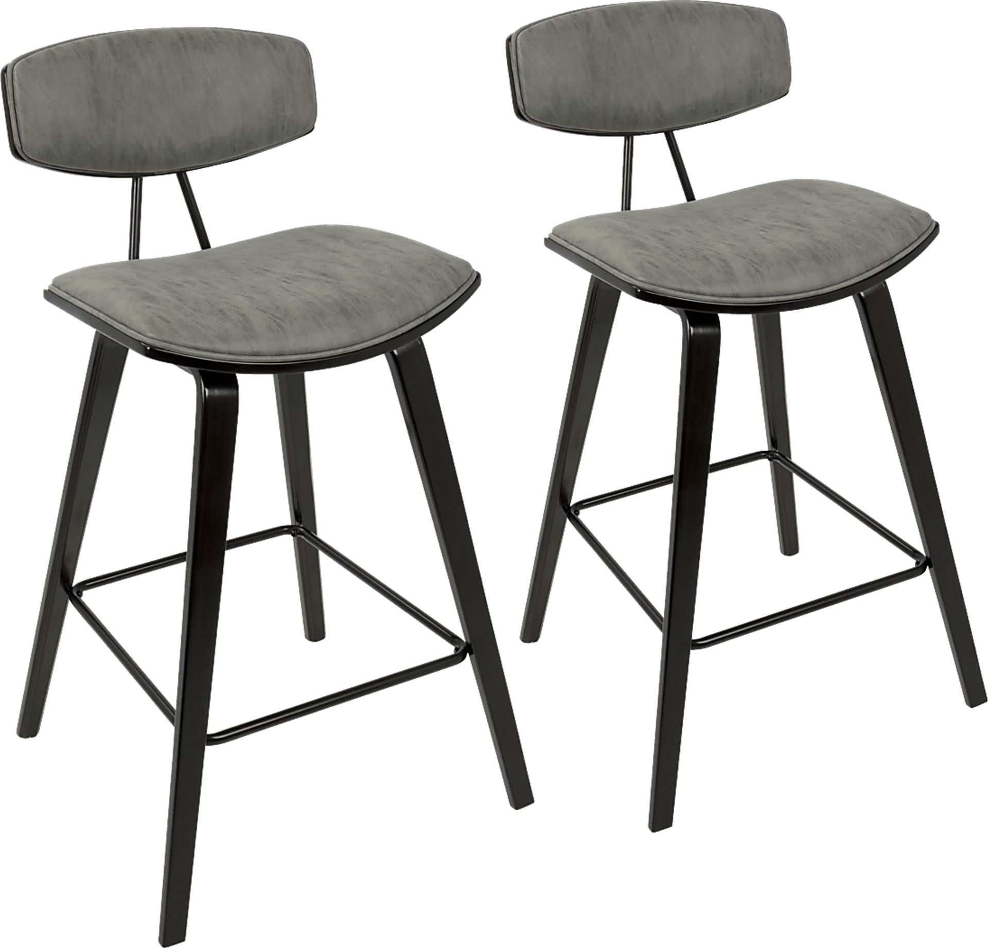 Damato Gray Counter Height Stool (Set of 2) - Image 1