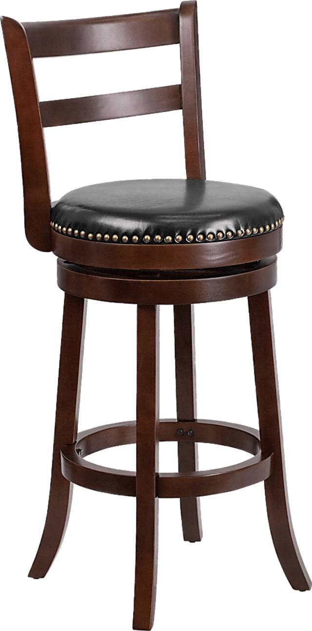Damen Black Swivel Barstool - Thumbnail - Image 1