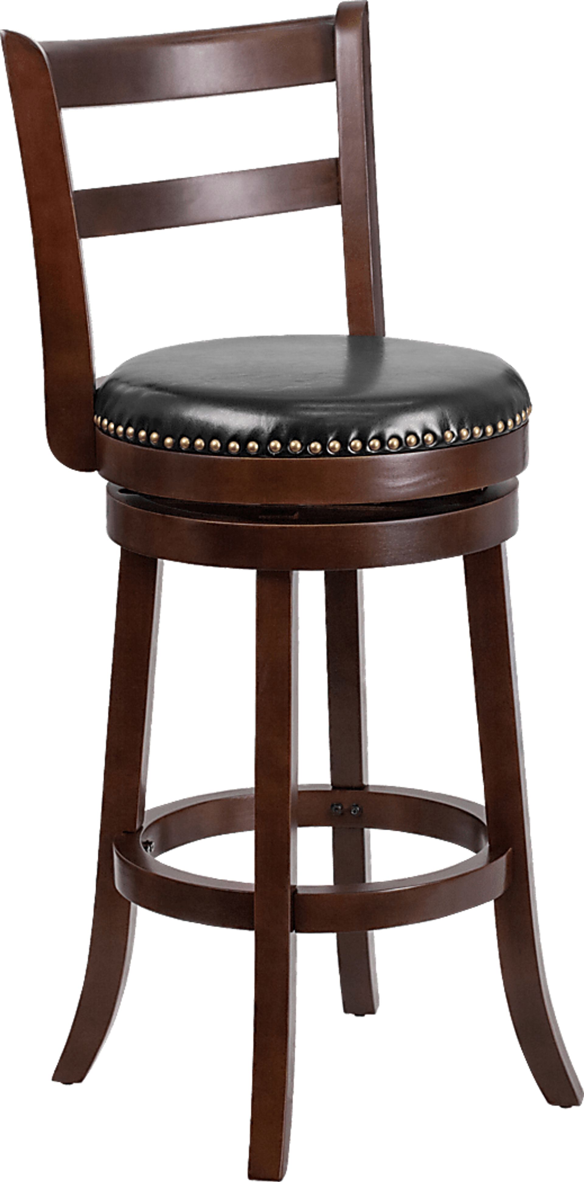 Damen Black Swivel Barstool - Image 1