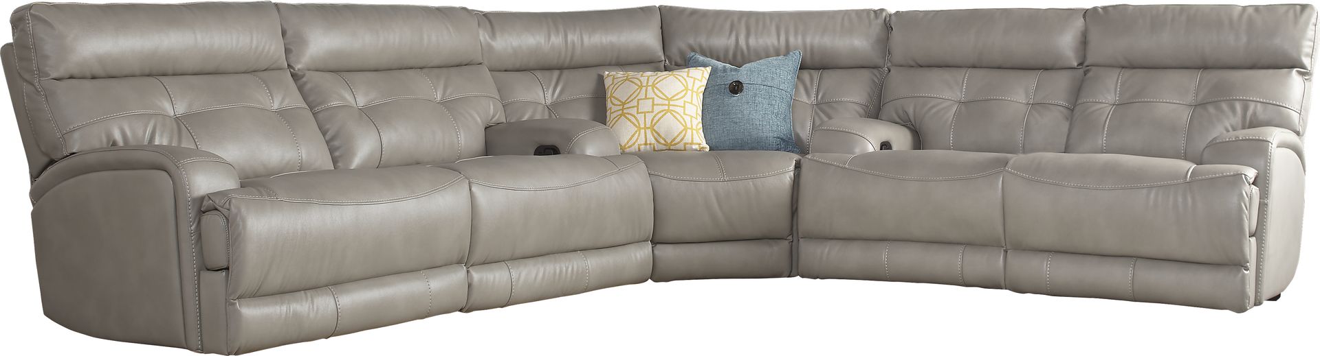 Damiano Pewter 3 Pc Sectional - Image 1