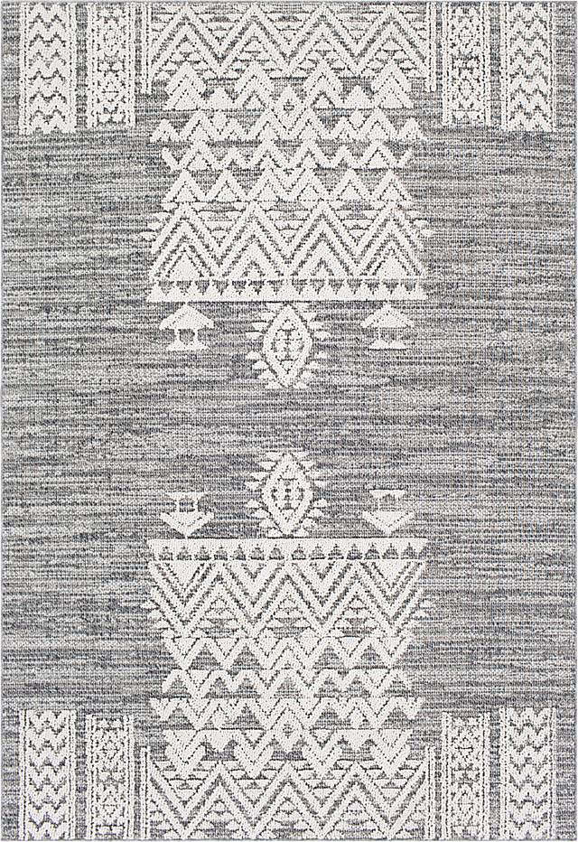 Damietta Gray 5'3 x 7'3 Indoor/Outdoor Rug - Thumbnail - Image 1