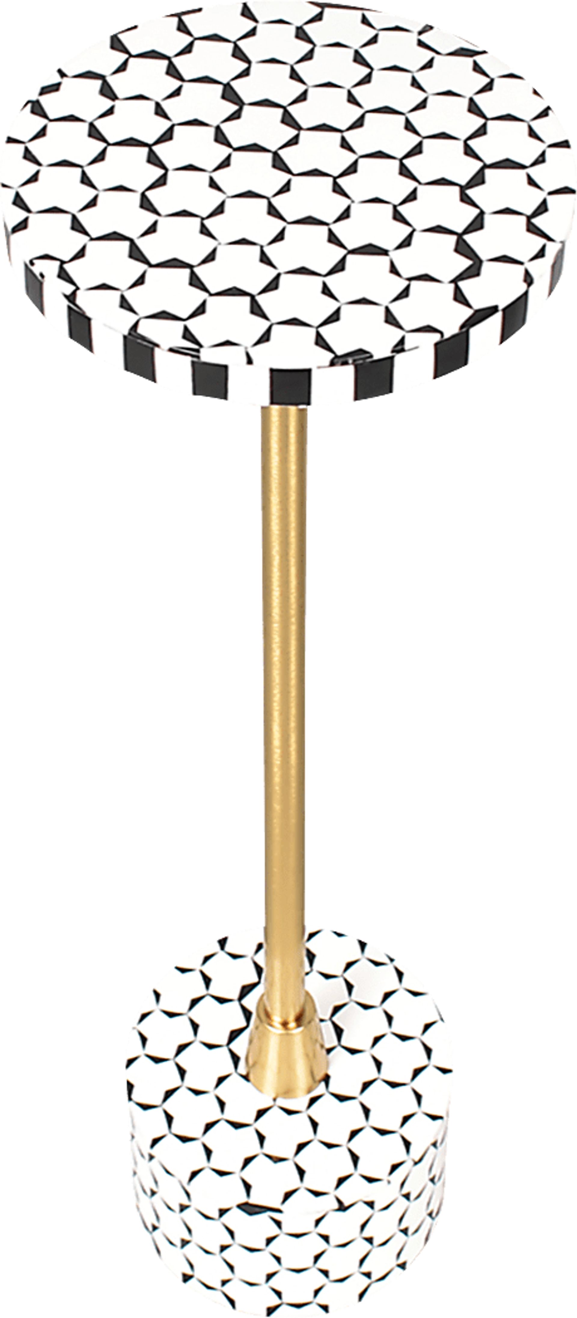 Damiron White/Black Accent Table - Image 3