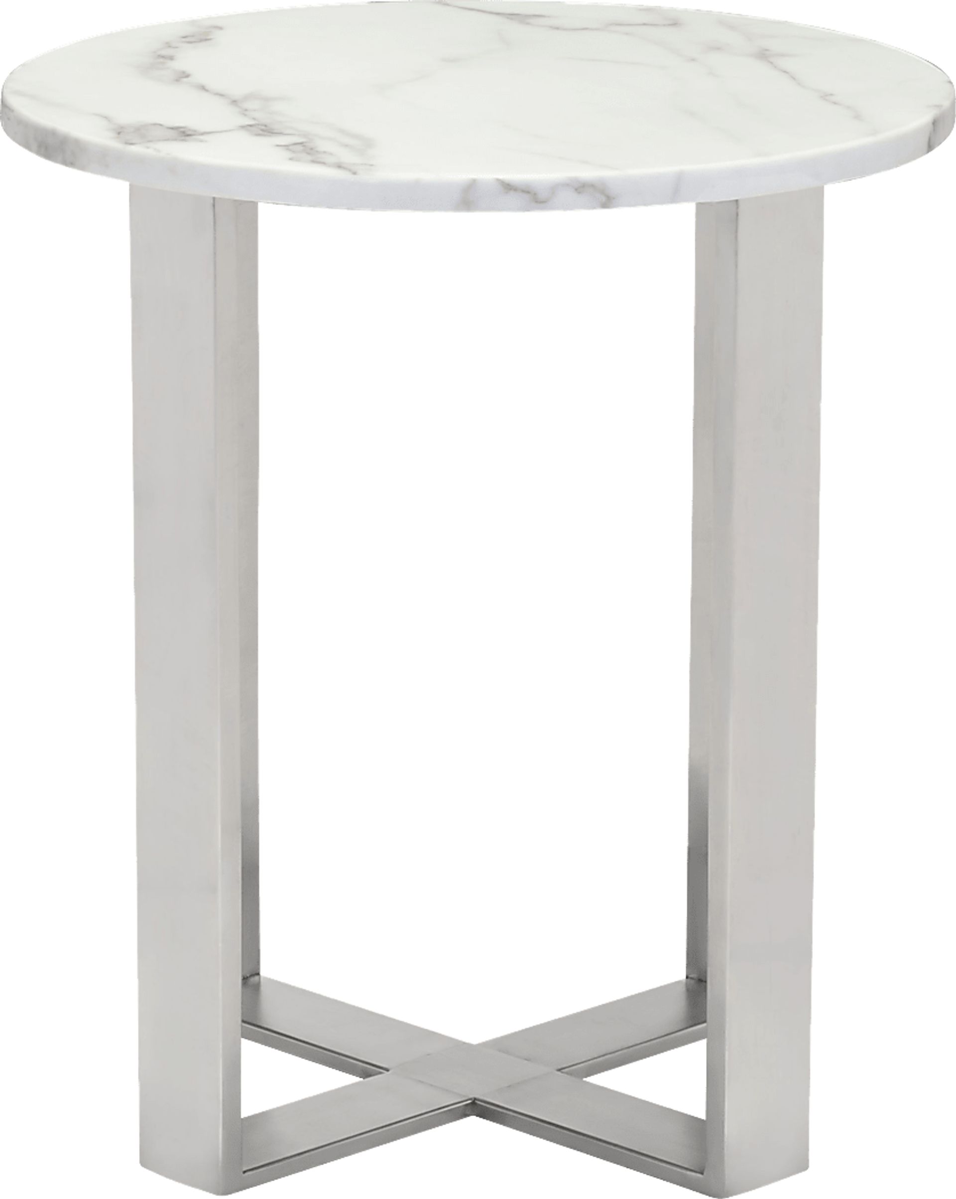 Dampezo White Accent Table - Image 3