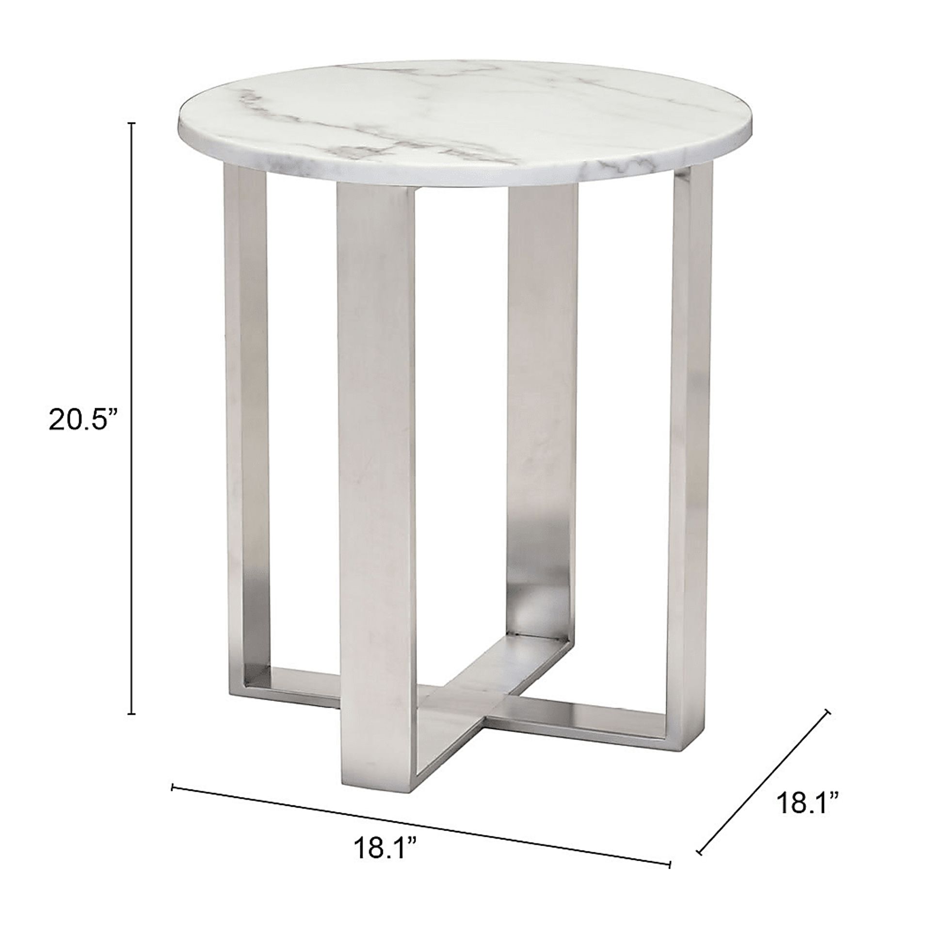 Dampezo White Accent Table - Image 7