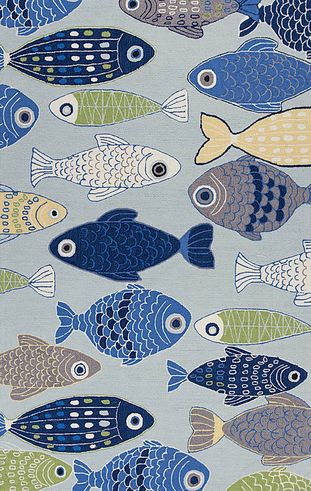 Damsel Harbor Blue 7'6 x 9'6 Rug - Thumbnail - Image 1