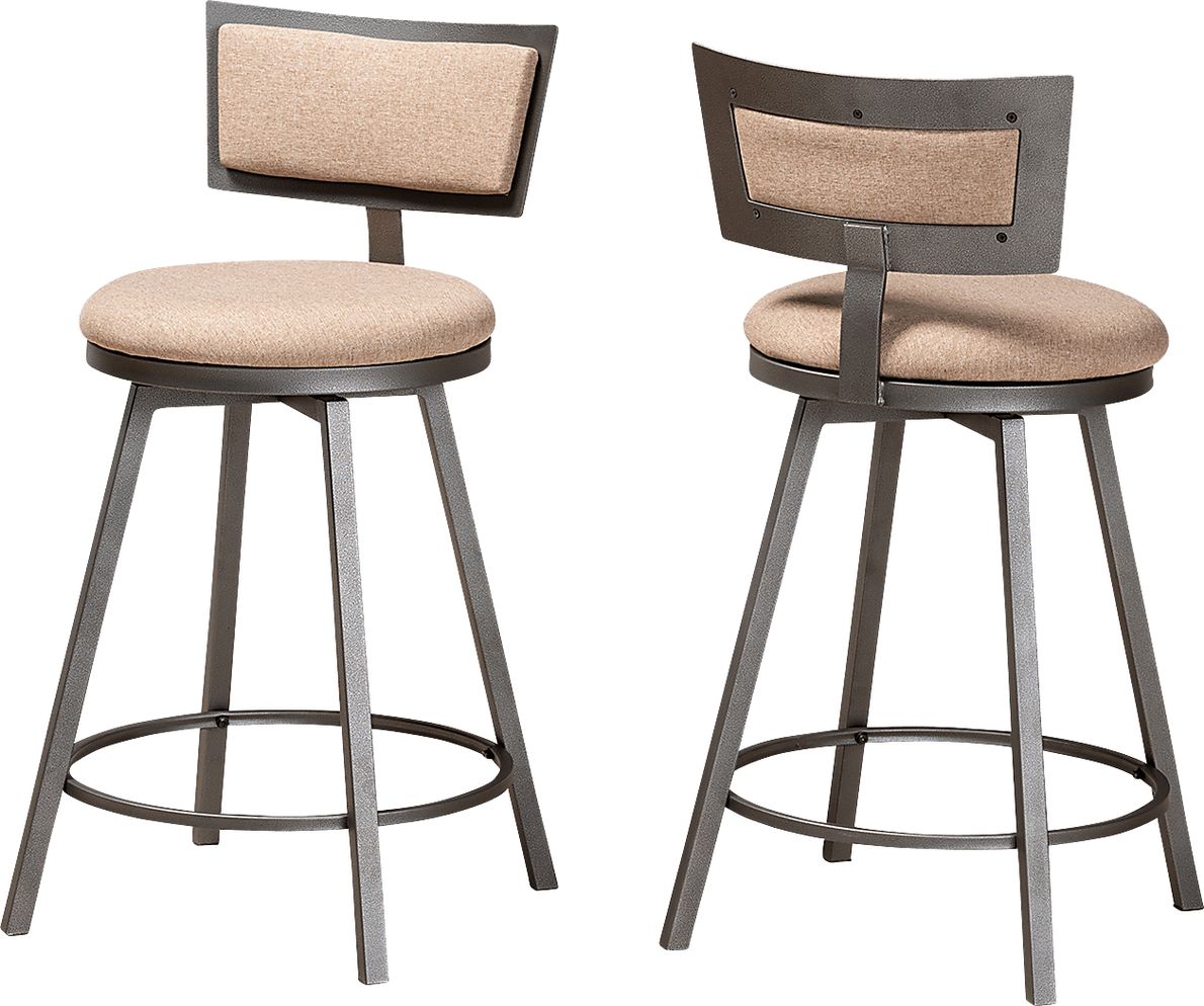 Damson Brown Counter Height Stool, Set of 2