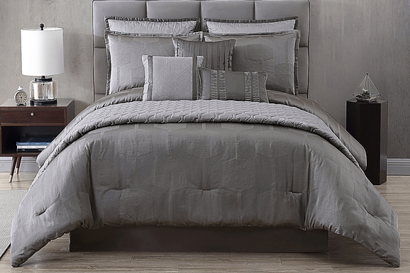 Damuth Gray 10 Pc King Comforter Set