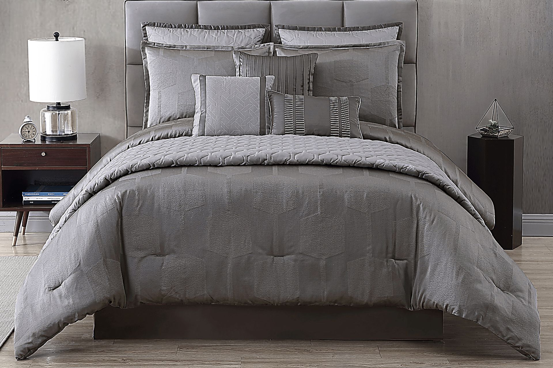 Damuth Gray 10 Pc Queen Comforter Set - Image 1