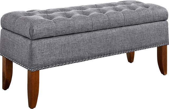 Dana Gray Storage Bench - Thumbnail - Image 1