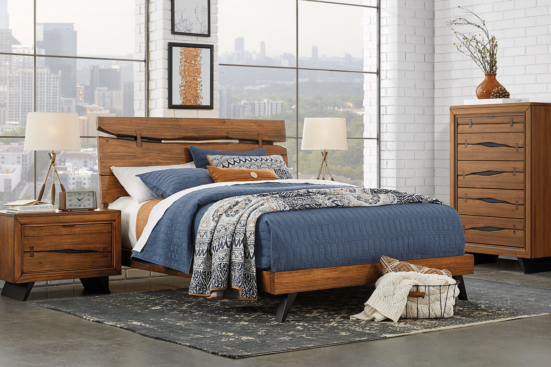 Dana Point Brown 5 Pc King Panel Bedroom - Image 1