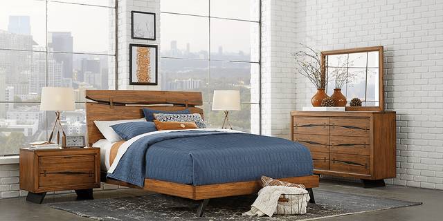 Dana Point Brown 5 Pc King Panel Bedroom - Thumbnail - Image 2