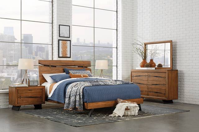 Dana Point Brown 5 Pc King Panel Bedroom - Thumbnail - Image 1