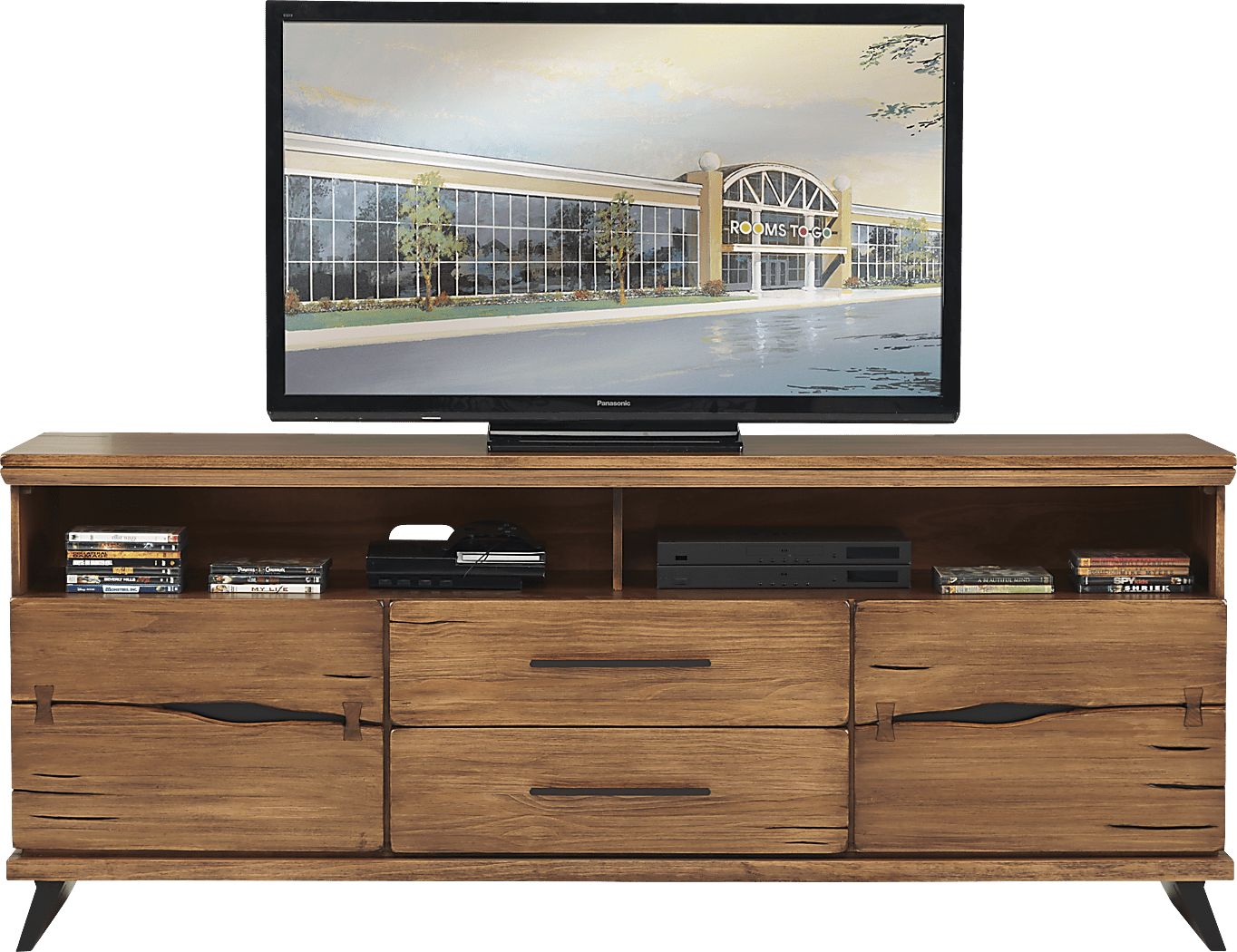 Dana Point Brown Dark Wood Console | Rooms to Go