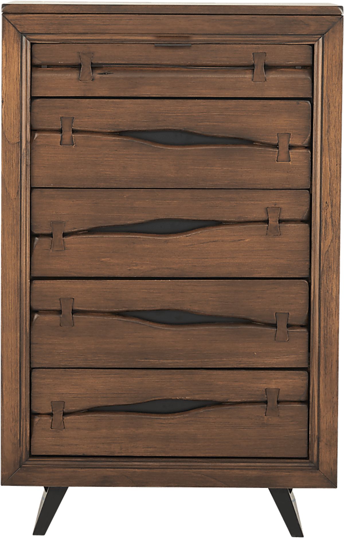 Dana Point 5 Pc Brown Dark Wood Queen Bedroom Set With 3 Pc Queen Panel Bed, Chest, Nightstand