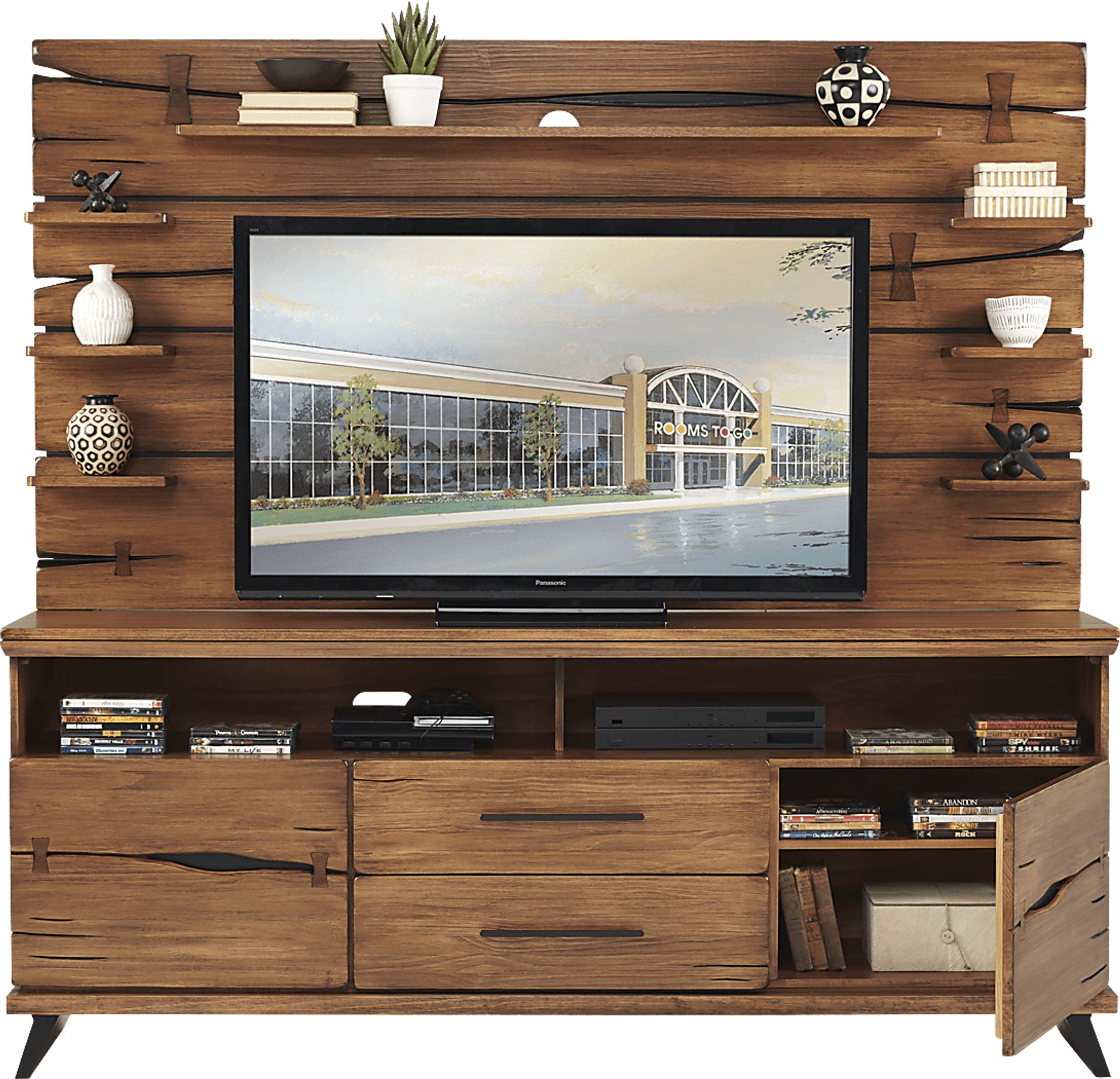 Dana Point II Brown 2 Pc Wall Unit - Image 2