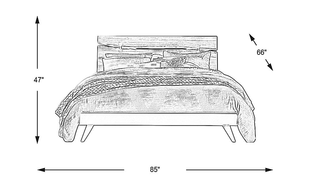 Dana Point White 3 Pc Queen Panel Bed
