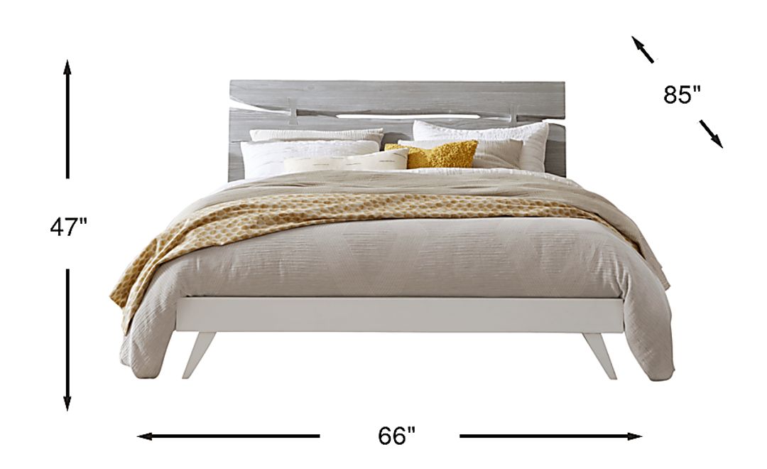 Dana Point White 3 Pc Queen Panel Bed