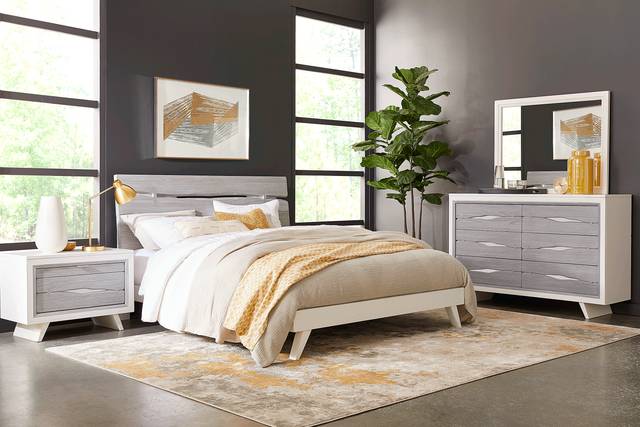 Dana Point White 5 Pc Queen Panel Bedroom - Thumbnail - Image 1