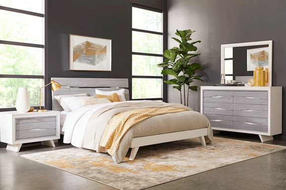 Dana Point White 7 Pc King Panel Bedroom