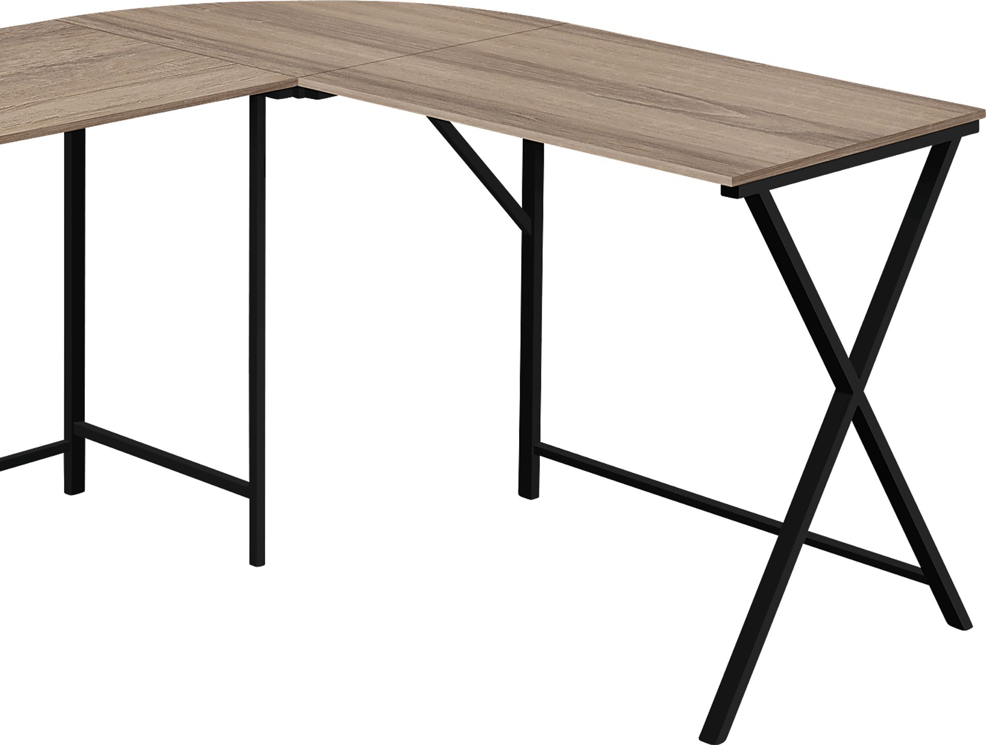 Danalyn Taupe L-Shaped Computer Desk - Image 2