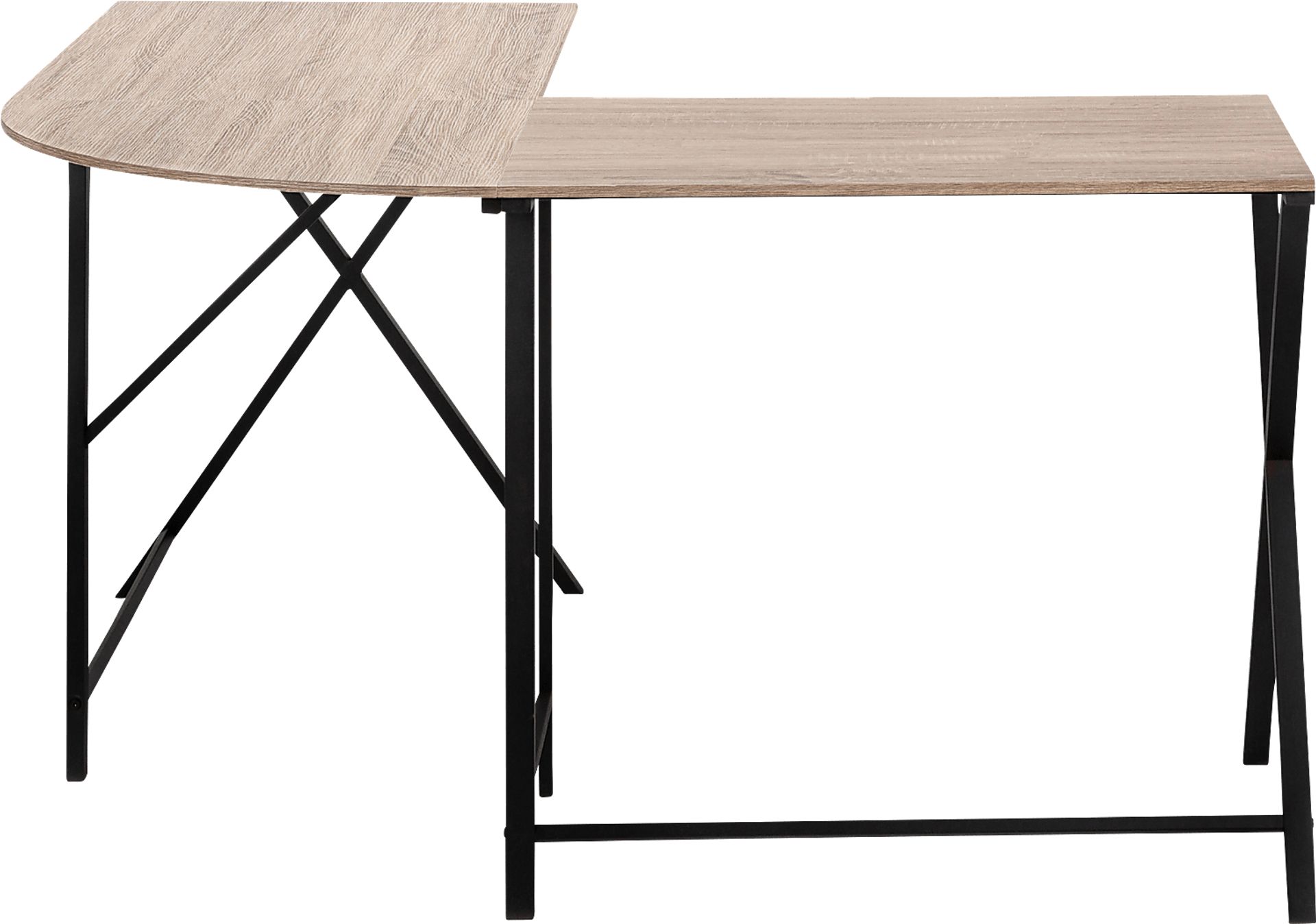 Danalyn Taupe L-Shaped Computer Desk - Image 6