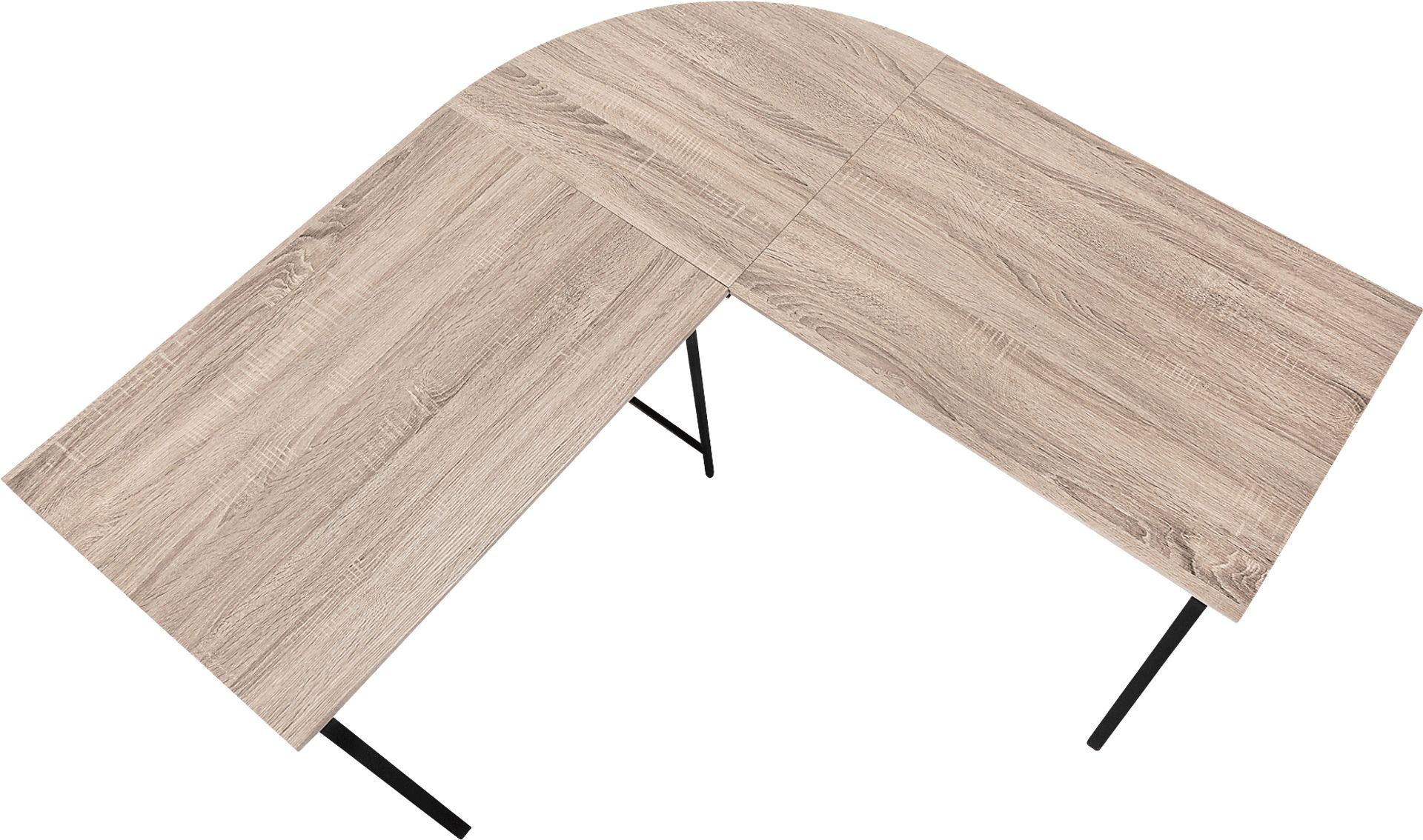Danalyn Taupe L-Shaped Computer Desk - Image 7