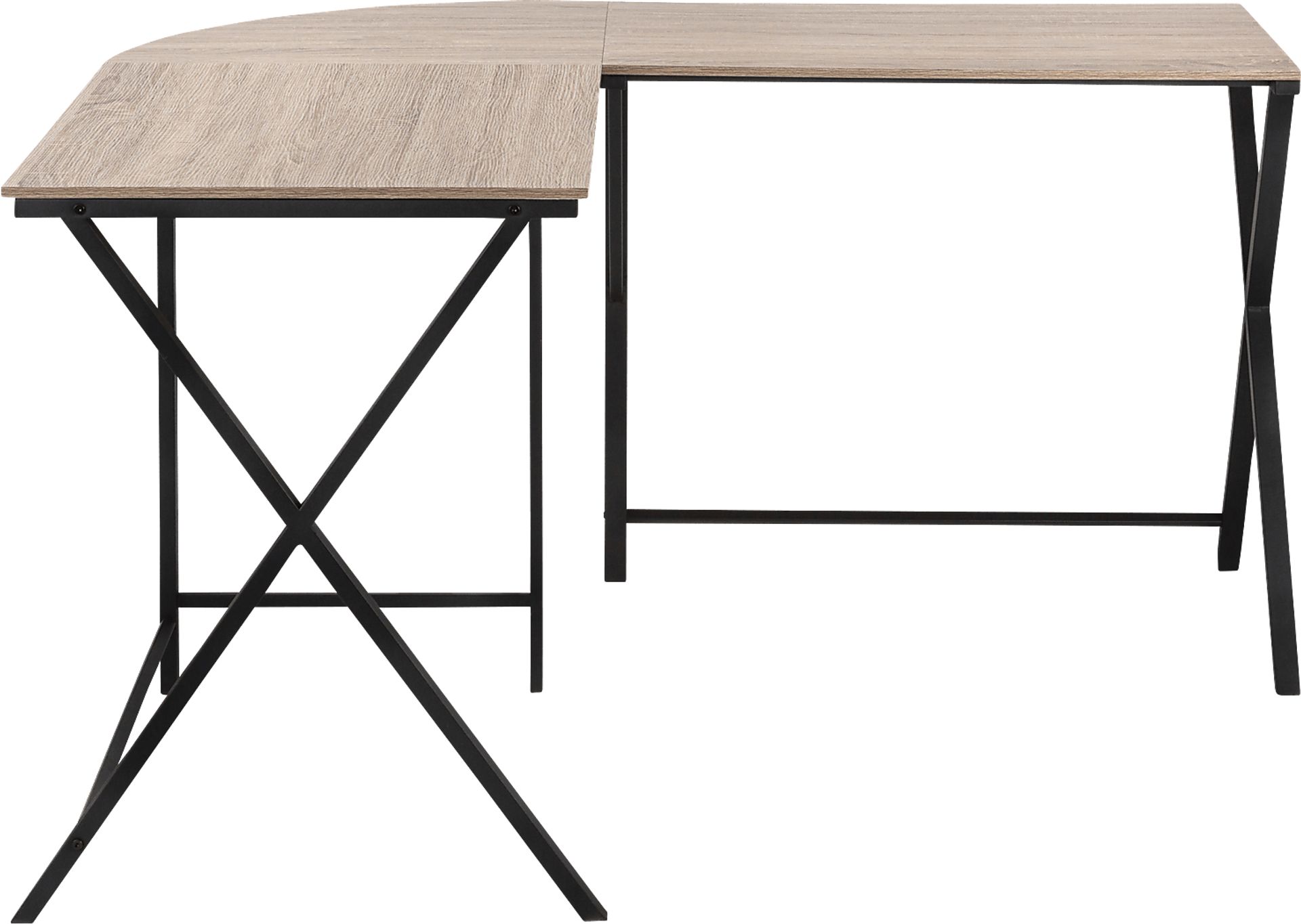 Danalyn Taupe L-Shaped Computer Desk - Image 8