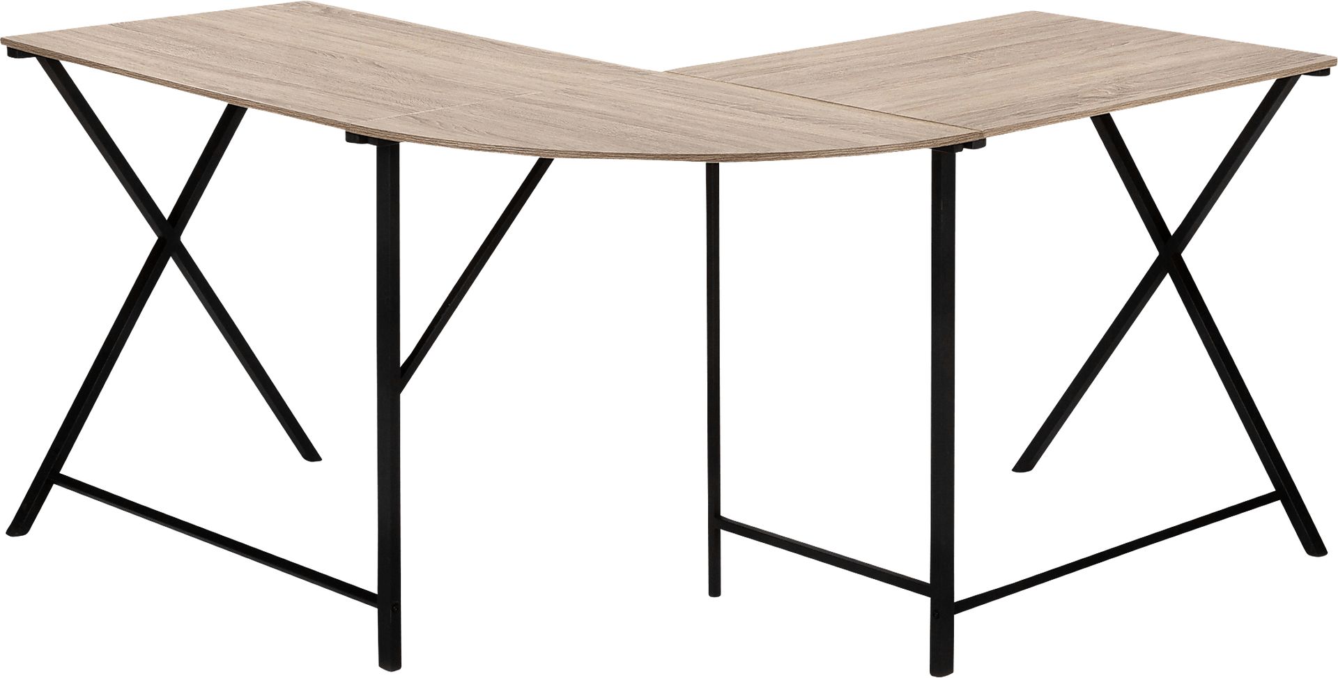 Danalyn Taupe L-Shaped Computer Desk - Image 9