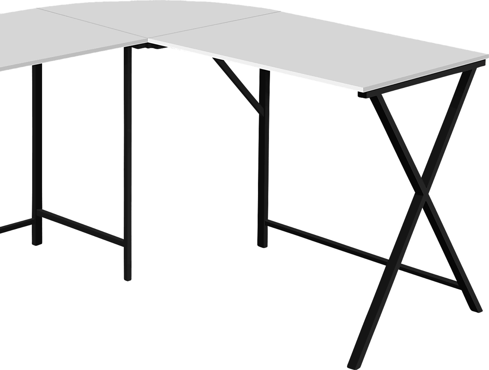 Danalyn White L-Shaped Computer Desk - Image 2