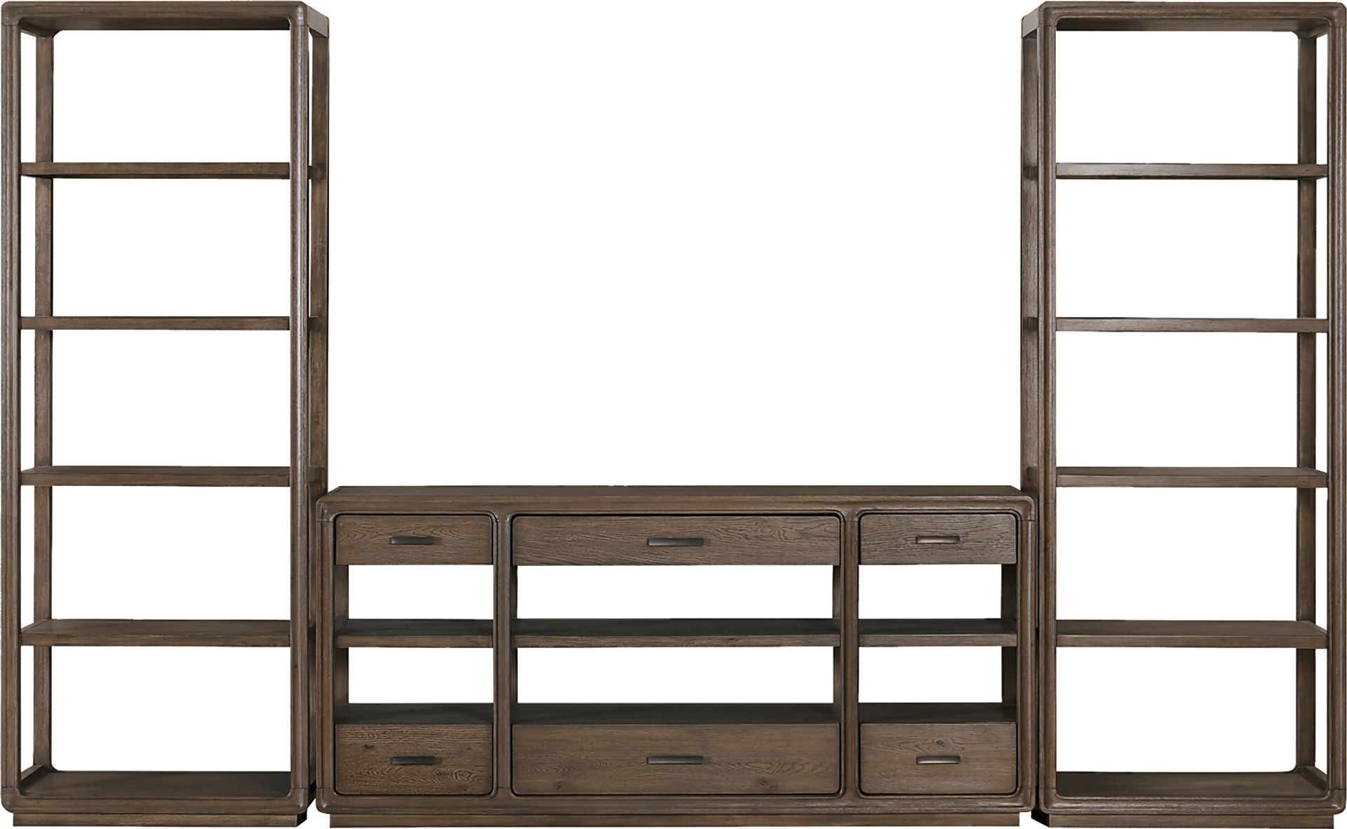 Danan Brown 3 Pc Wall Unit With 70 in. Console - Image 1