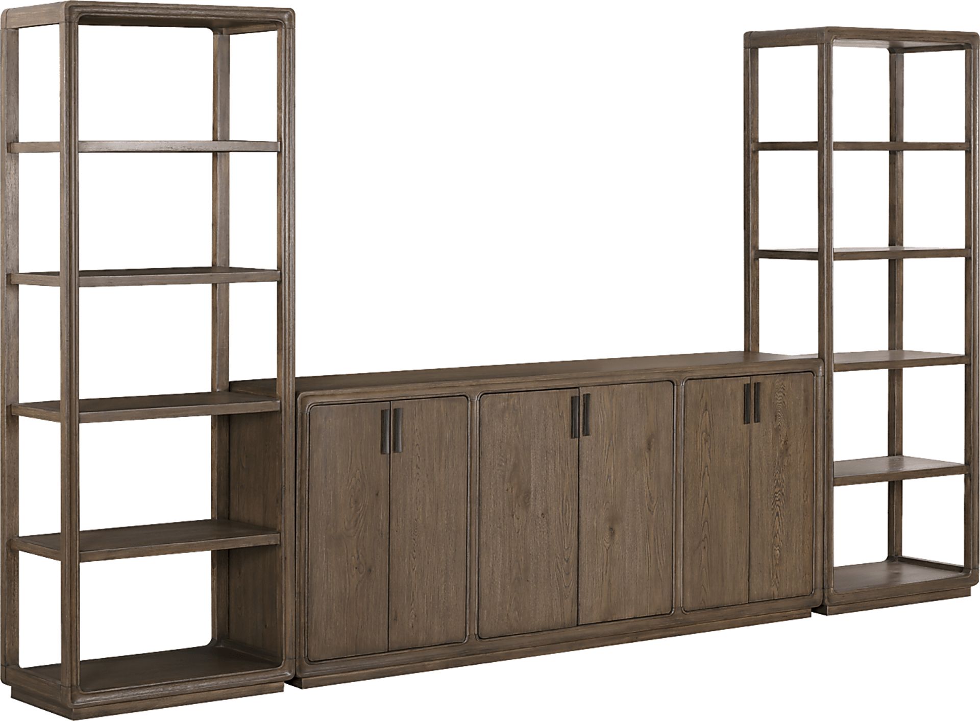 Danan Brown 3 Pc Wall Unit With 84 in. Console - Image 2