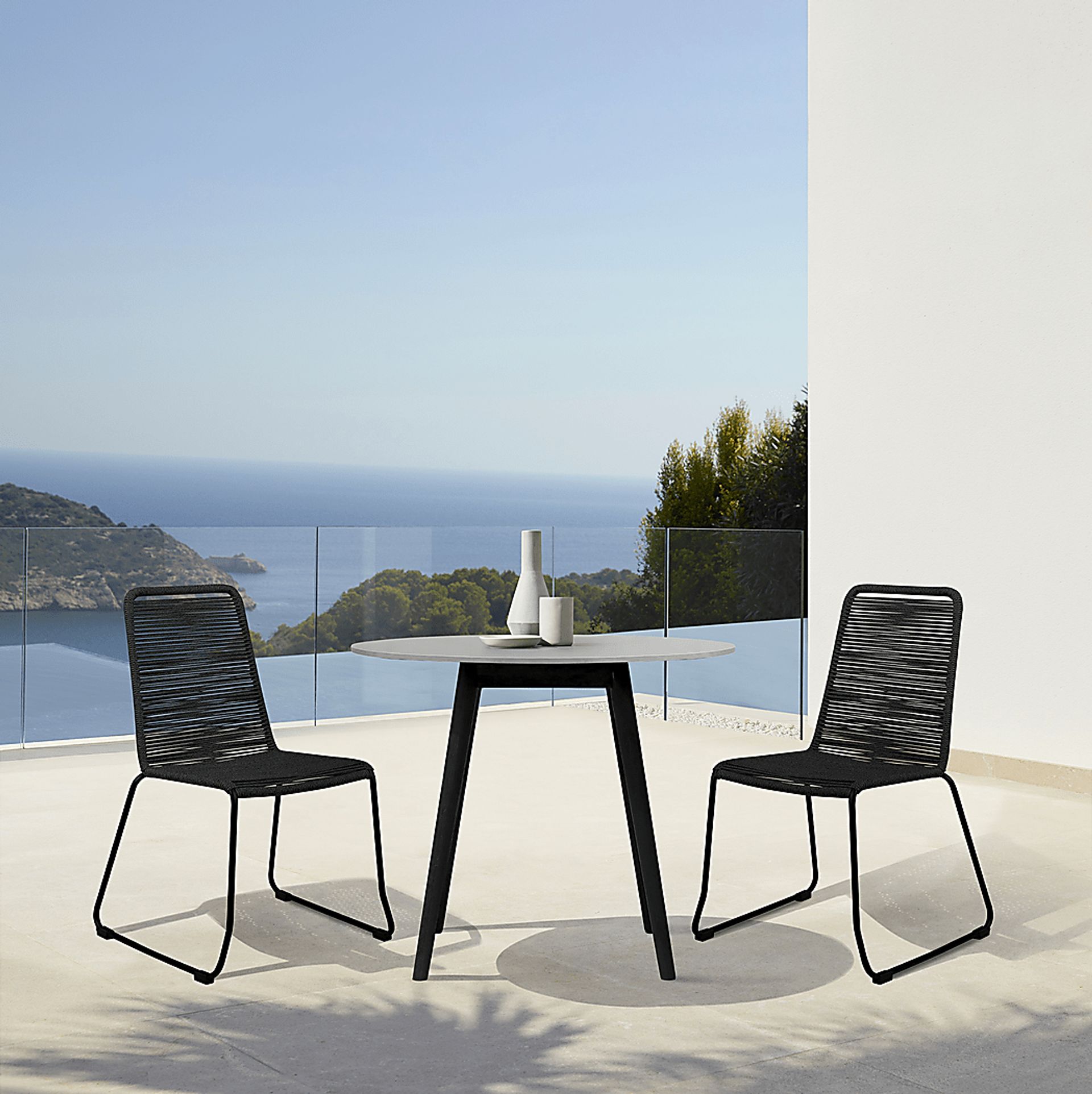 Danburry Black 3 PC Outdoor Dining Set - Image 2